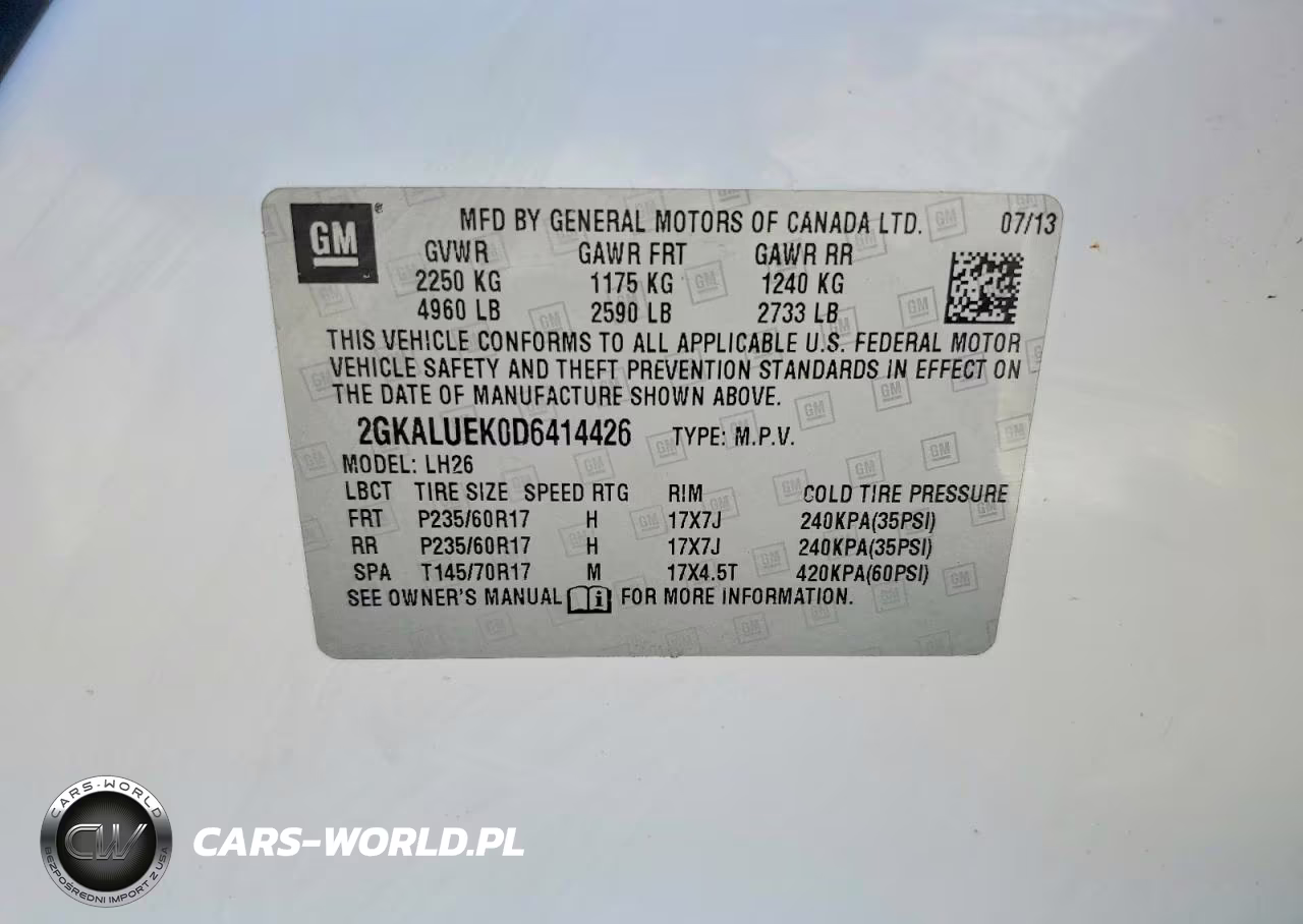 2013 GMC Terrain Slt VIN:2GKALUEK0D6414426 - 13