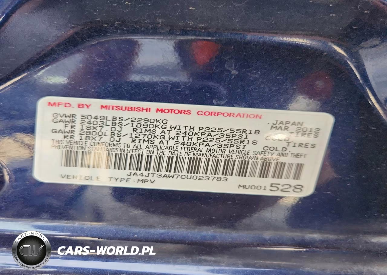2012 Mitsubishi Outlander Se VIN:JA4JT3AW7CU023783 - 13