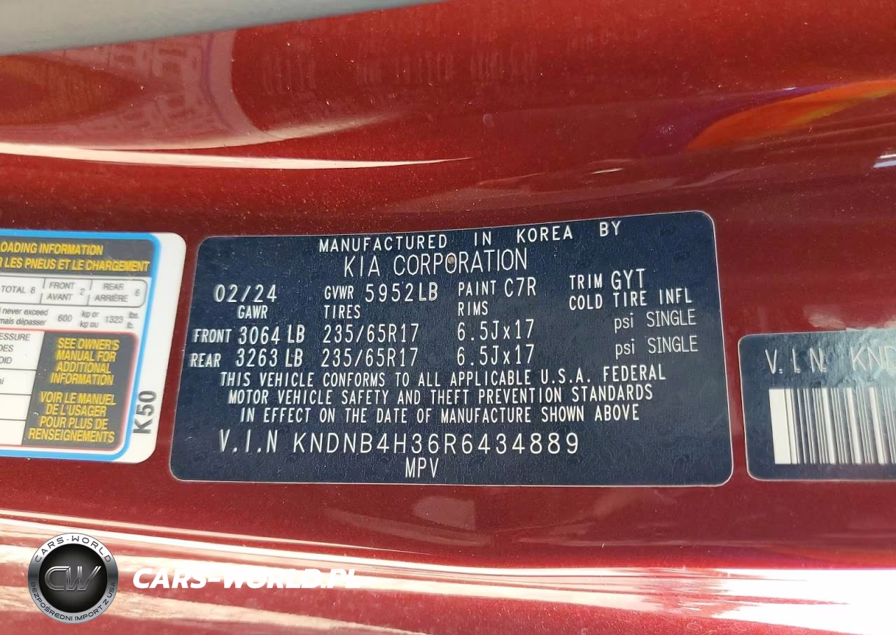 2024 Kia Carnival Lx VIN:KNDNB4H36R6434889 - 13
