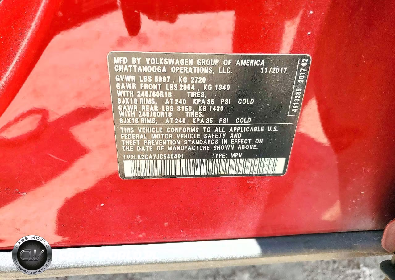 2018 Volkswagen Atlas Se VIN:1V2LR2CA7JC540401 - 13