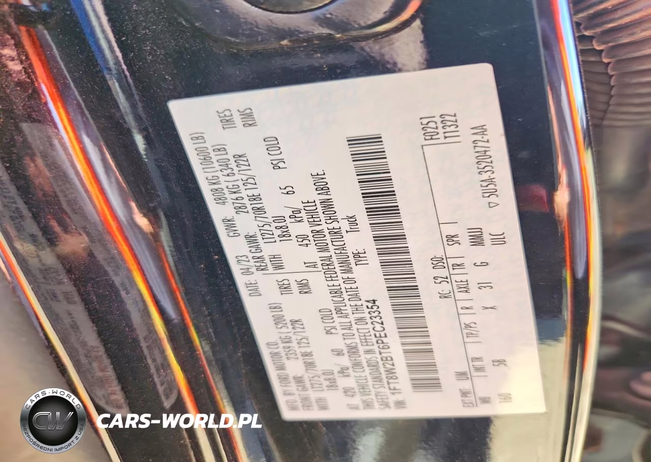 2023 Ford F250 Super Duty VIN:1FT8W2BT6PEC23354 - 12