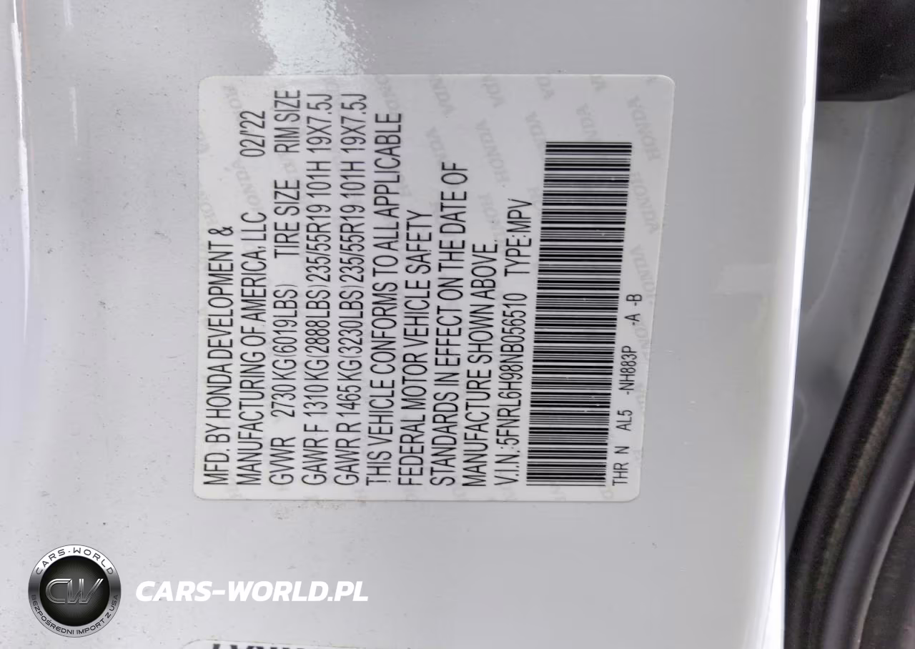 2022 Honda Odyssey Elite VIN:5FNRL6H98NB056510 - 13