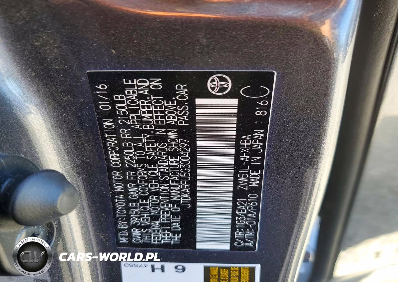 2016 Toyota Prius Four Touring VIN:JTDKARFU5G3004297 - 14