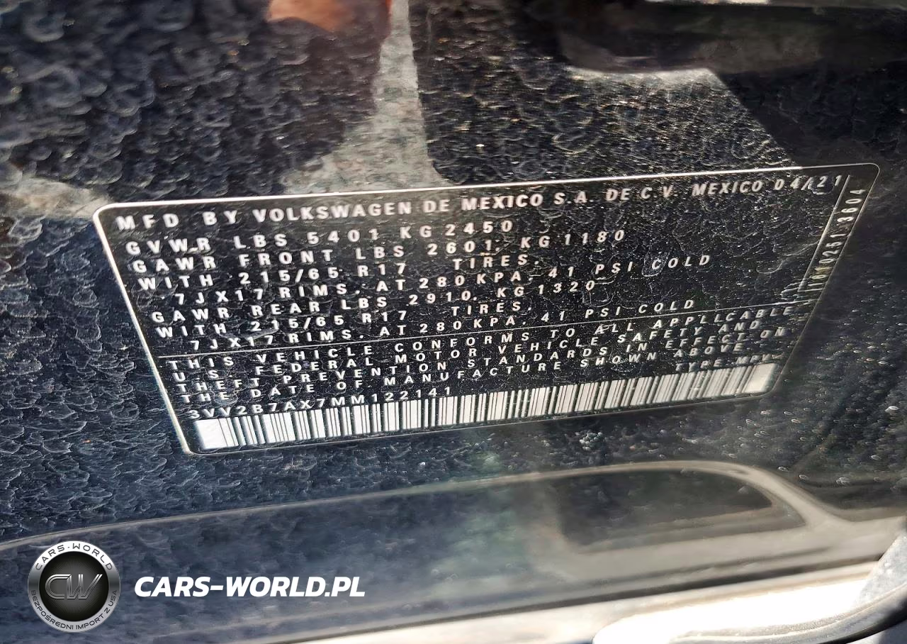2021 Volkswagen Tiguan Se VIN:3VV2B7AX7MM122141 - 12