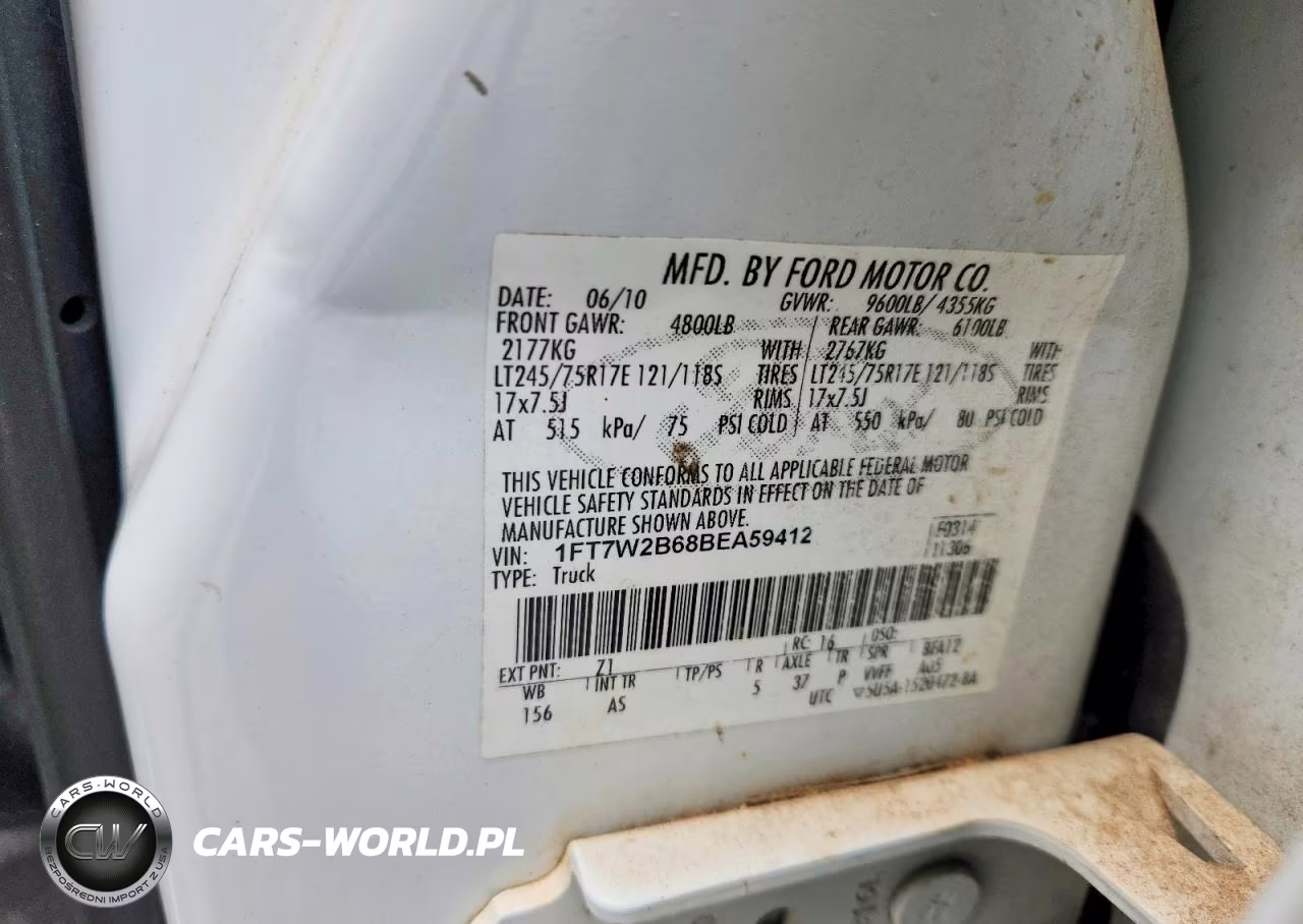 2011 Ford F250 Super Duty VIN:1FT7W2B68BEA59412 - 12