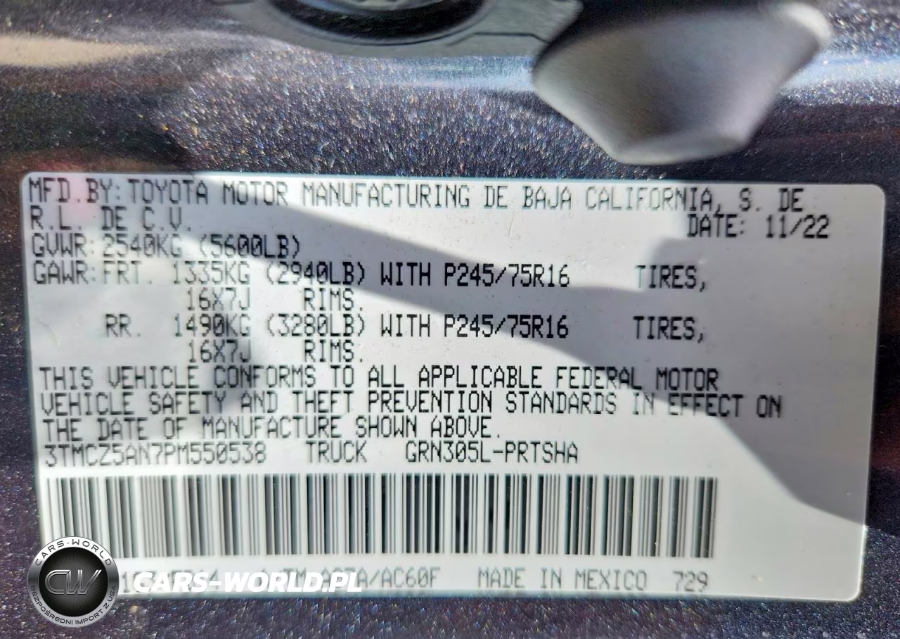 2023 Toyota Tacoma Sr V6 VIN:3TMCZ5AN7PM550538 - 12