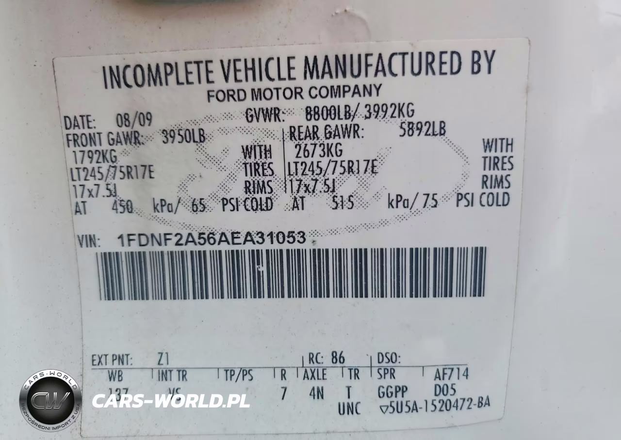 2010 Ford F250 Super Duty VIN:1FDNF2A56AEA31053 - 12