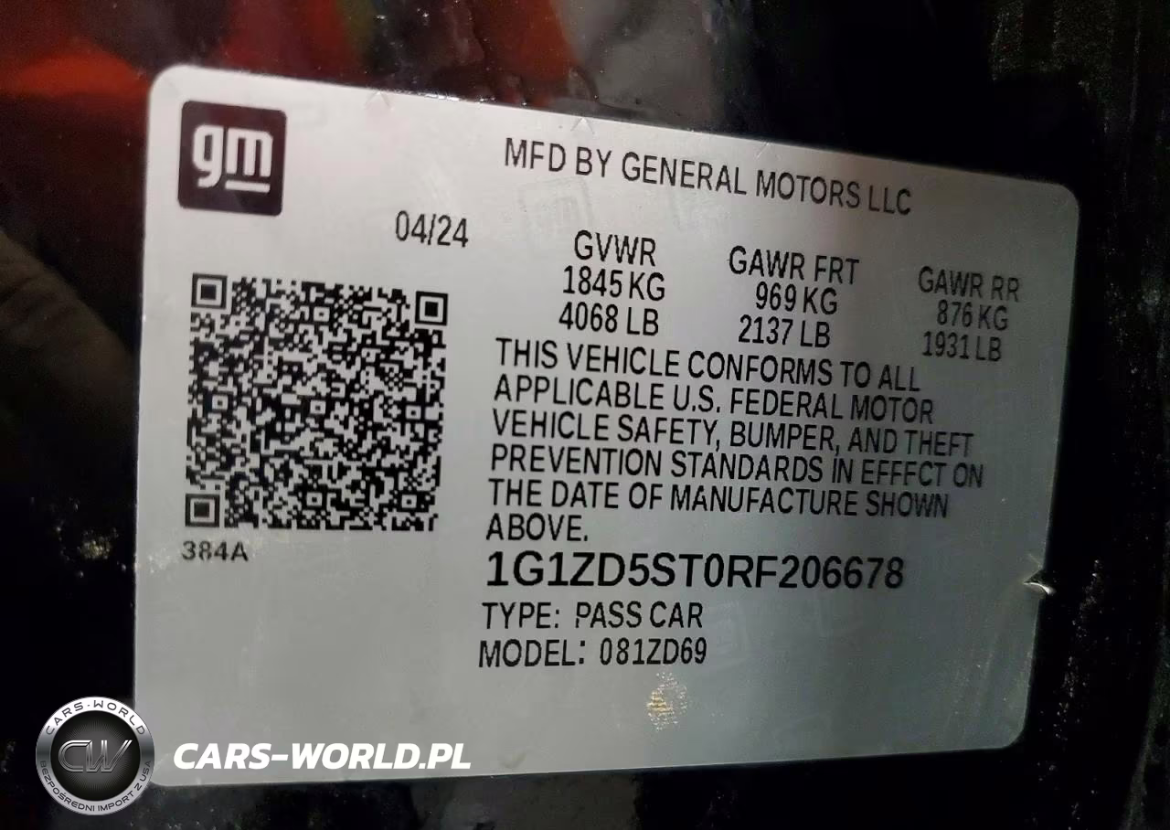 CHEVROLET MALIBU LT VIN:1G1ZD5ST0RF206678 - 12