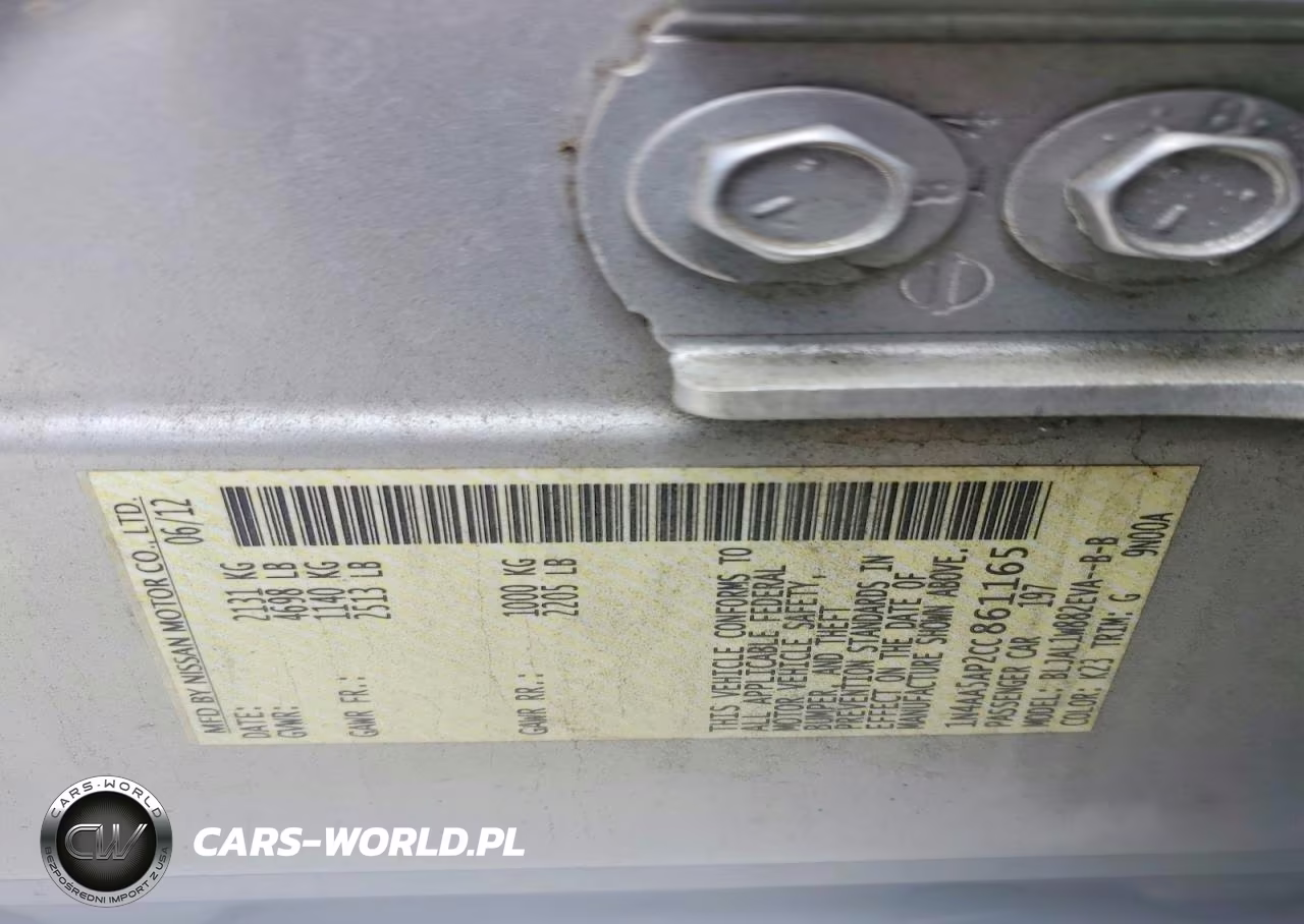 2012 Nissan Maxima 3.5 S VIN:1N4AA5AP2CC861165 - 12
