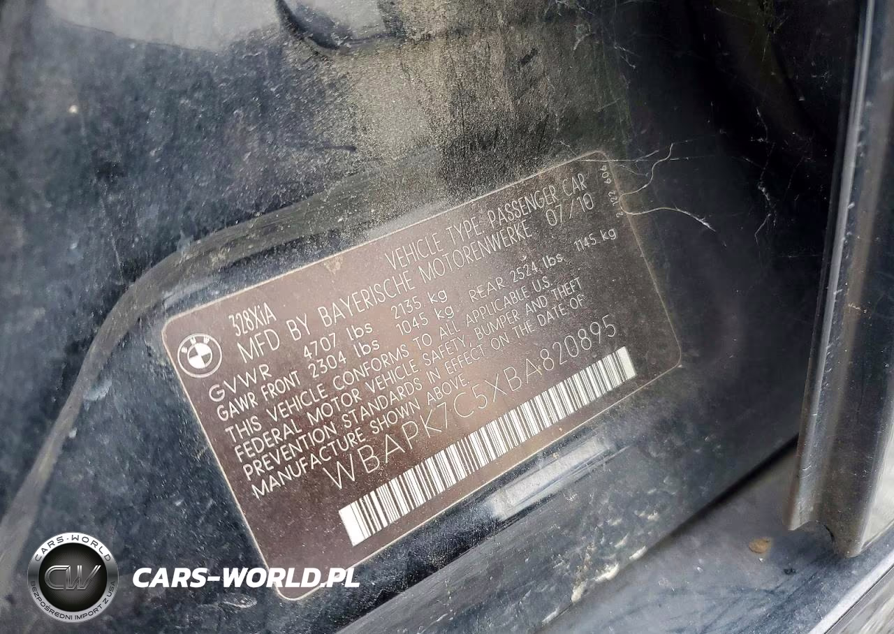 2011 BMW 328 Xi VIN:WBAPK7C5XBA820895 - 12