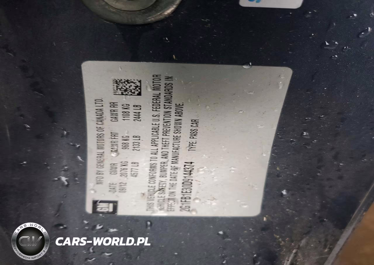 2013 Chevrolet Camaro Lt VIN:2G1FB1E30D9144374 - 12