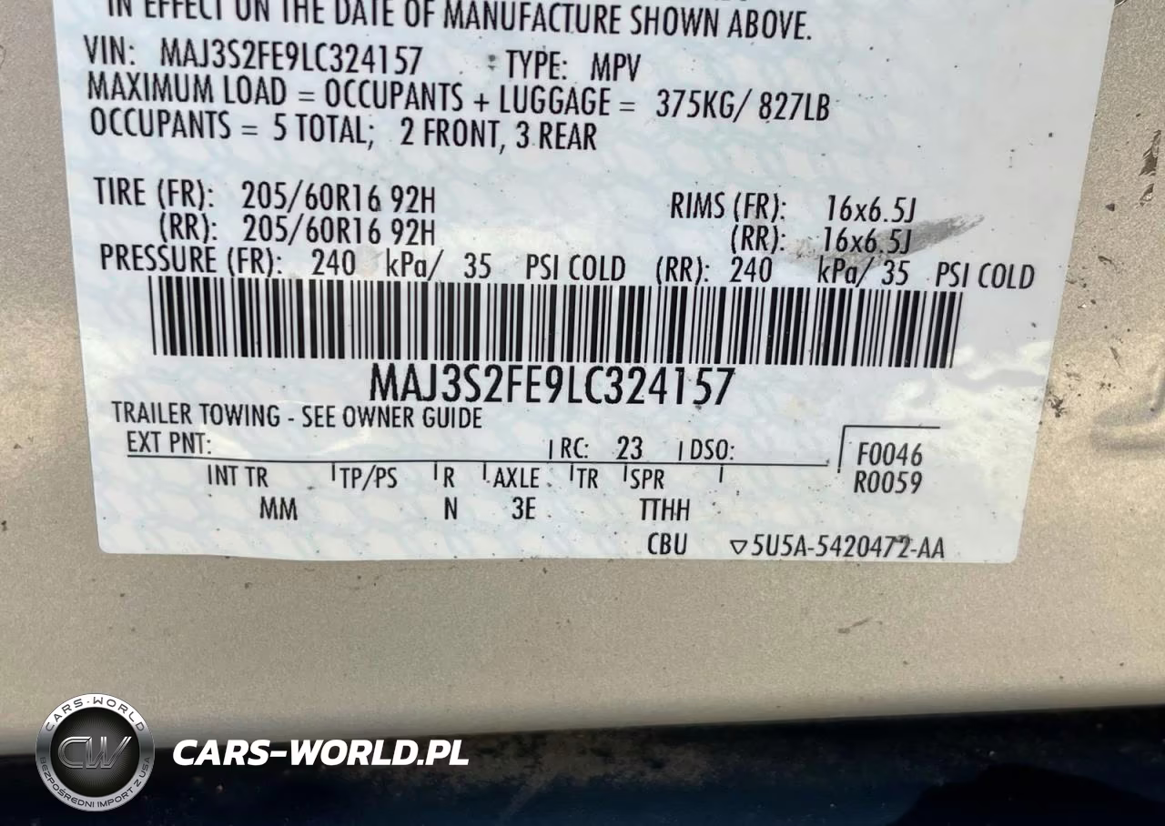 2020 Ford Ecosport S VIN:MAJ3S2FE9LC324157 - 10