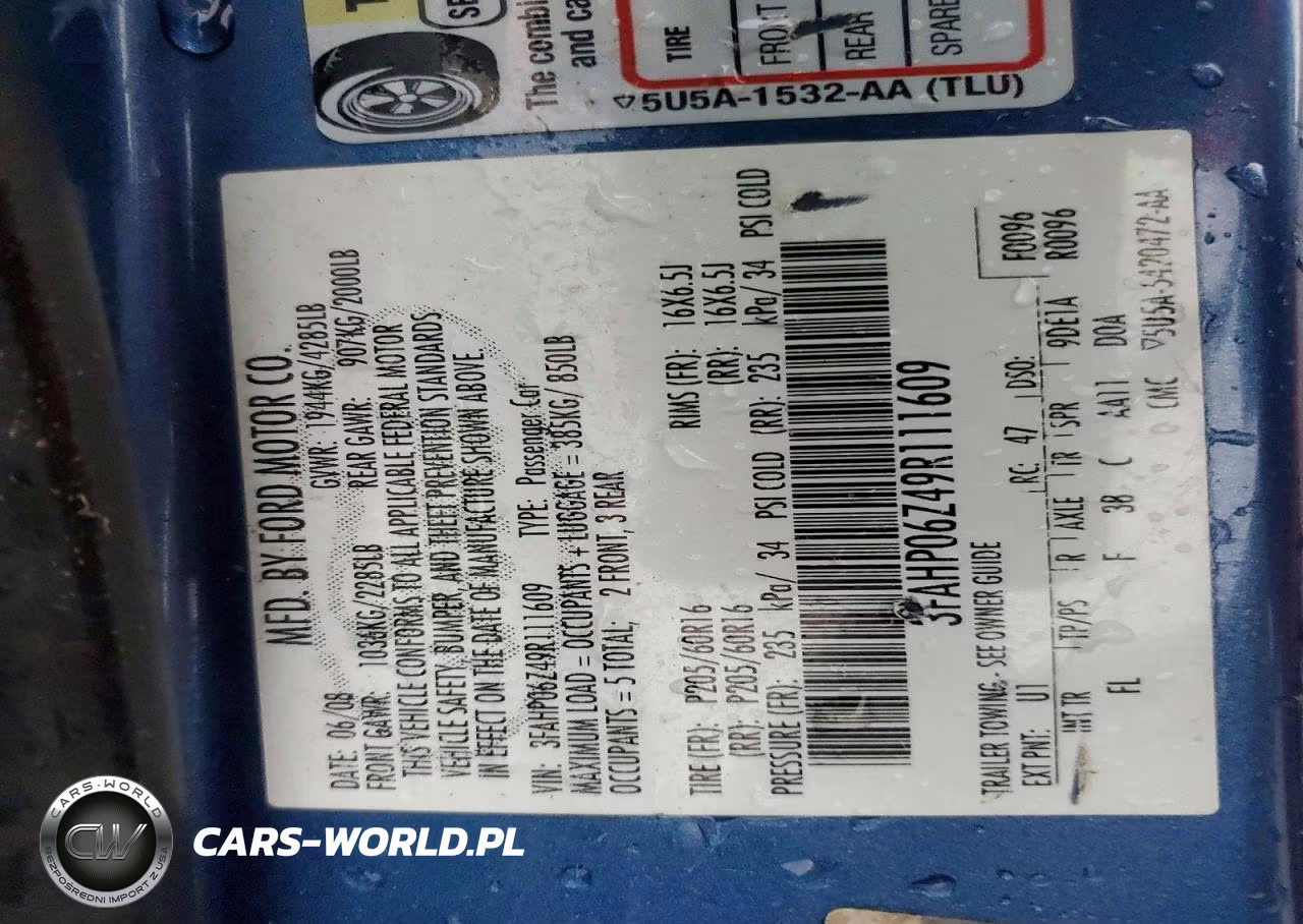 2009 Ford Fusion S VIN:3FAHP06Z49R111609 - 12