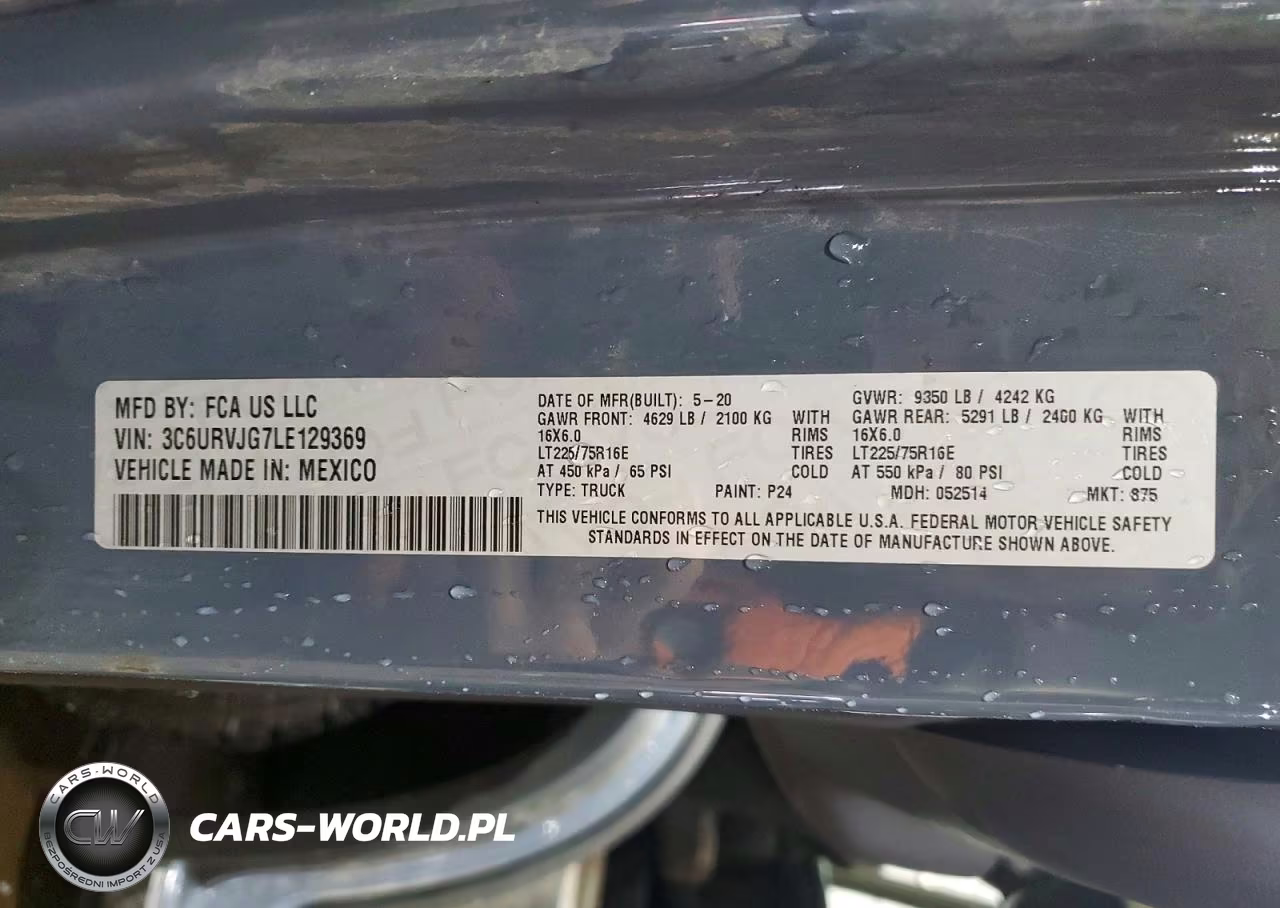 2020 Ram Promaster 3500 Delivery Van VIN:3C6URVJG7LE129369 - 13