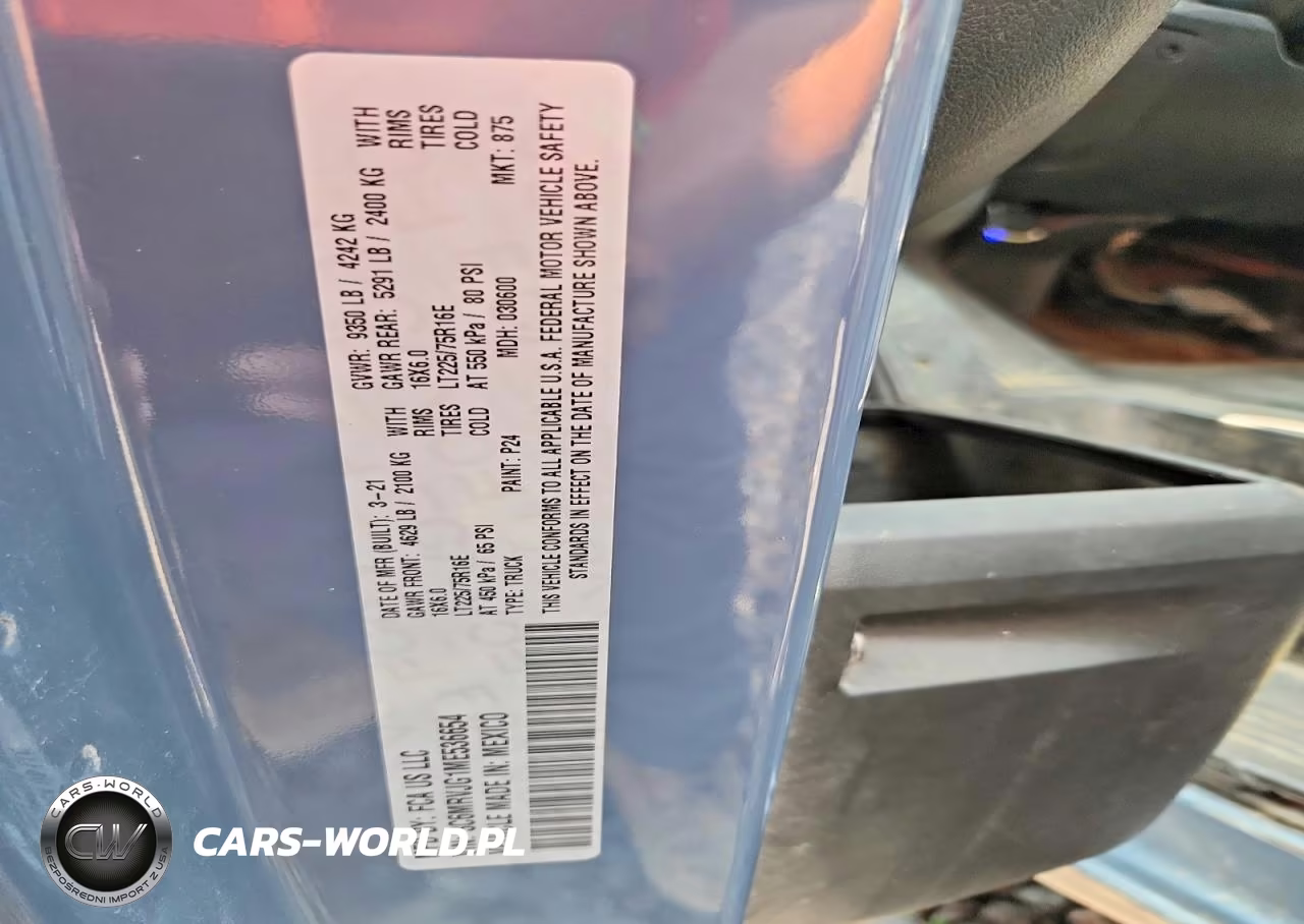 2021 Ram Promaster 3500 3500 High VIN:3C6MRVJG1ME536654 - 13