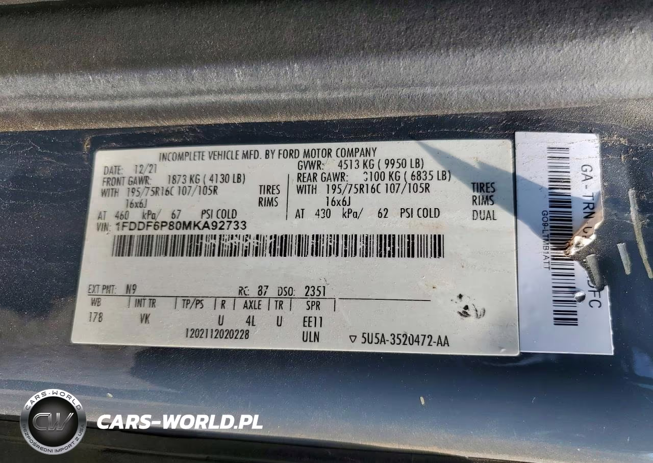 2021 Ford Transit 350 Hd Delivery Truck VIN:1FDDF6P80MKA92733 - 12