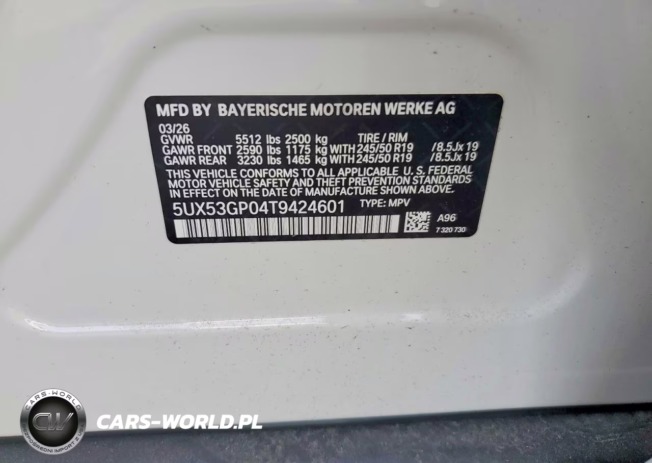 2026 BMW X3 30 xDrive VIN:5UX53GP04T9424601 - 13