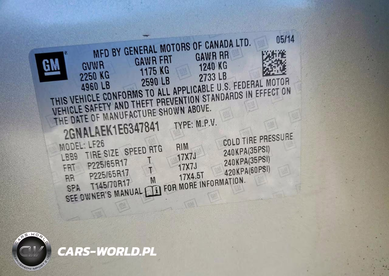 2014 Chevrolet Equinox Ls VIN:2GNALAEK1E6347841 - 13