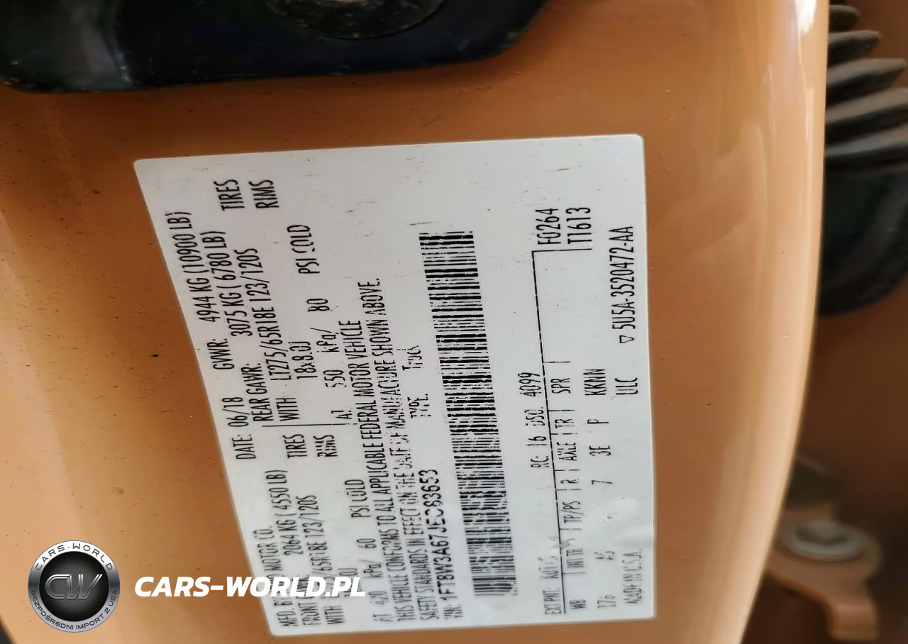 2018 Ford F350 Super Duty VIN:1FT8W3A67JEC83653 - 13