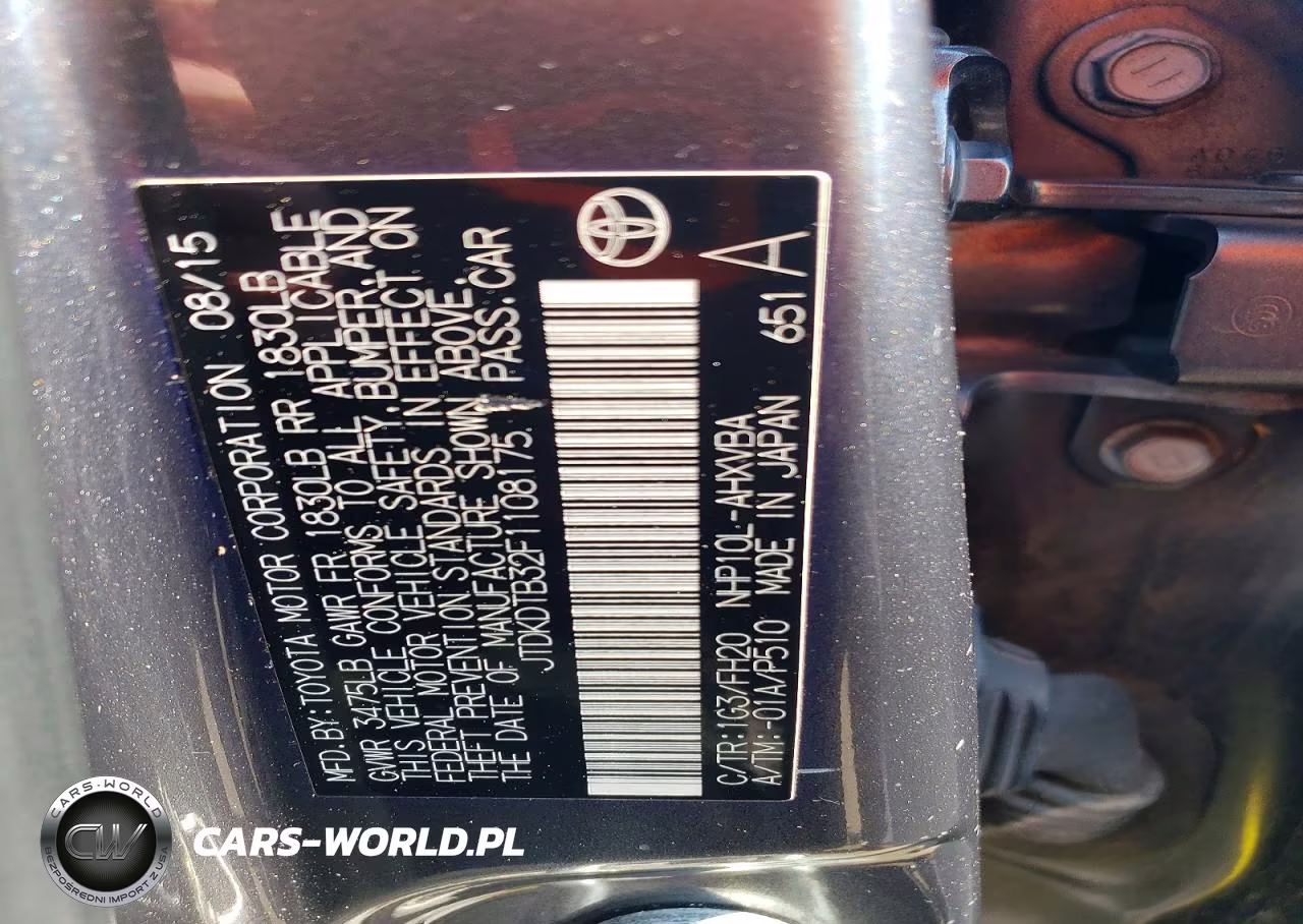 2015 Toyota Prius C One VIN:JTDKDTB32F1108175 - 12
