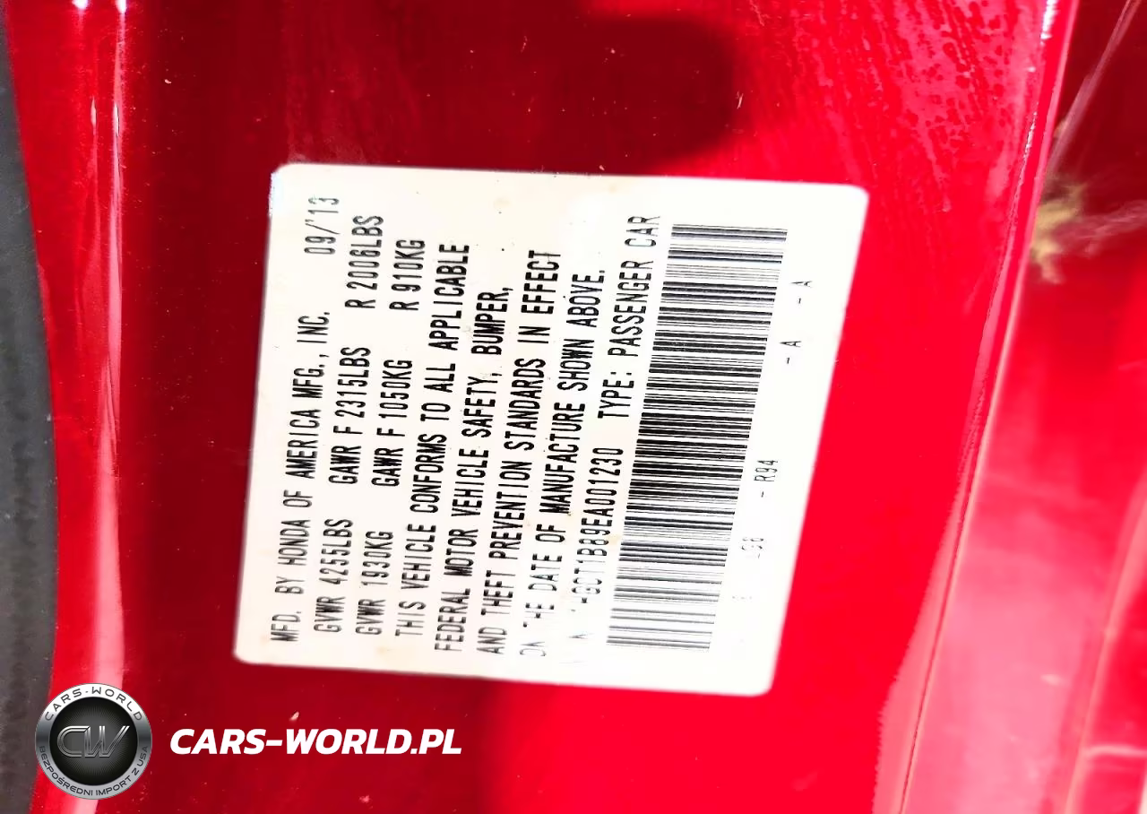2014 Honda Accord Exl VIN:1HGCT1B89EA001230 - 12