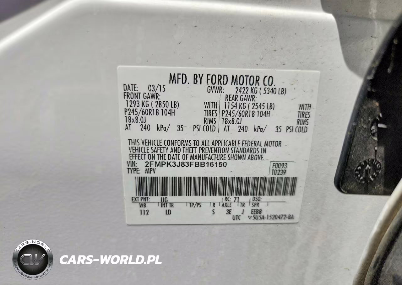 2015 Ford Edge Sel VIN:2FMPK3J83FBB16150 - 13