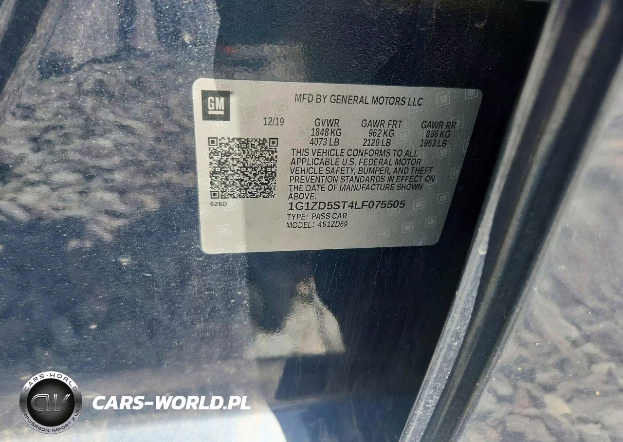 2020 Chevrolet Malibu VIN:1G1ZD5ST4LF075505 - 12