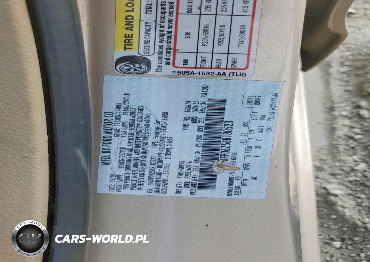 2006 Ford Fusion S VIN:3FAFP06Z56R180523 - 12