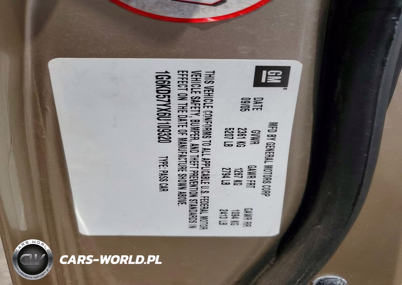 2006 Cadillac Dts VIN:1G6KD57YX6U109320 - 12