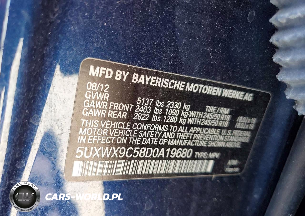 2013 BMW X3 xDrive28I VIN:5UXWX9C58D0A19680 - 13