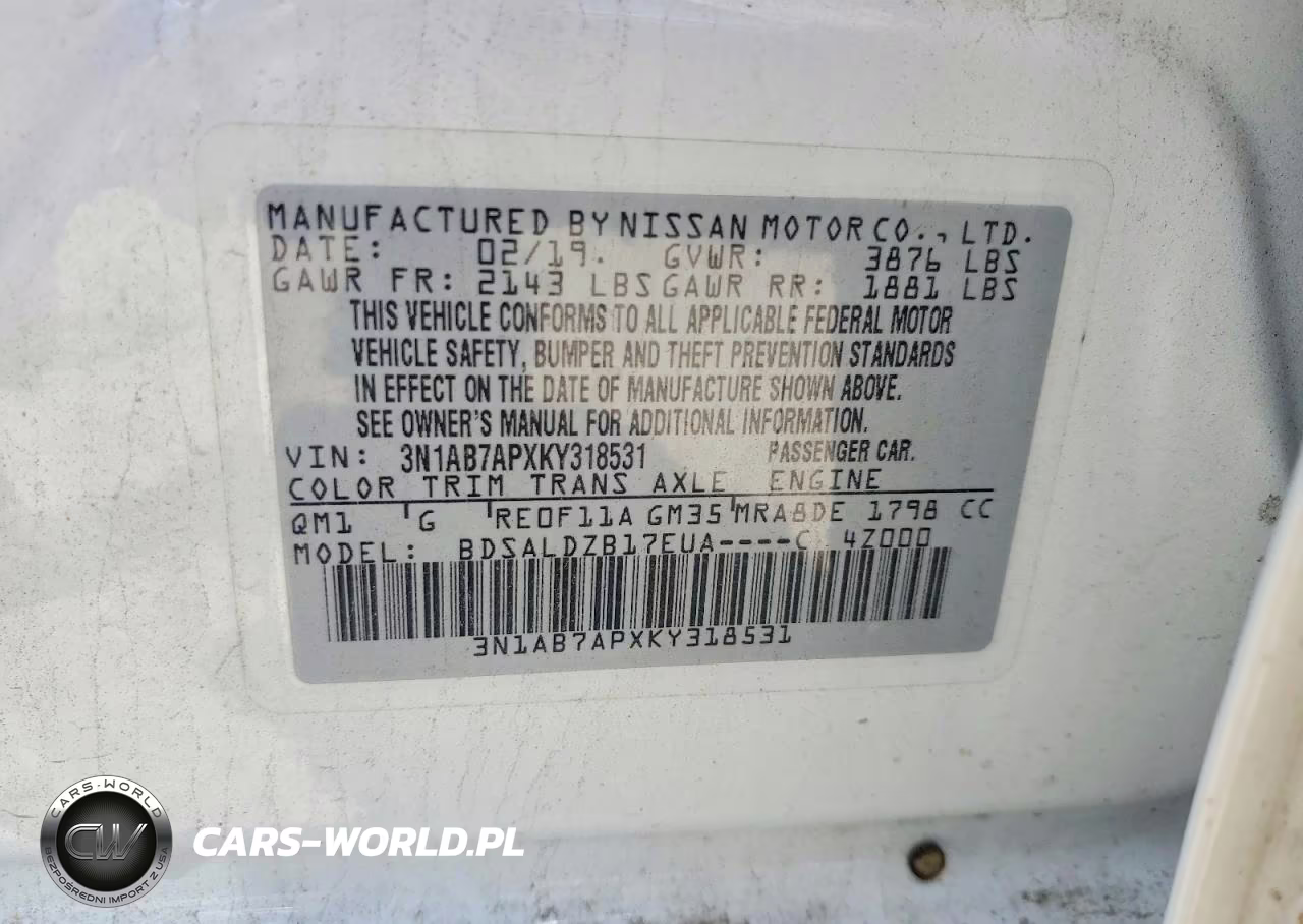 2019 Nissan Sentra Sv VIN:3N1AB7APXKY318531 - 13