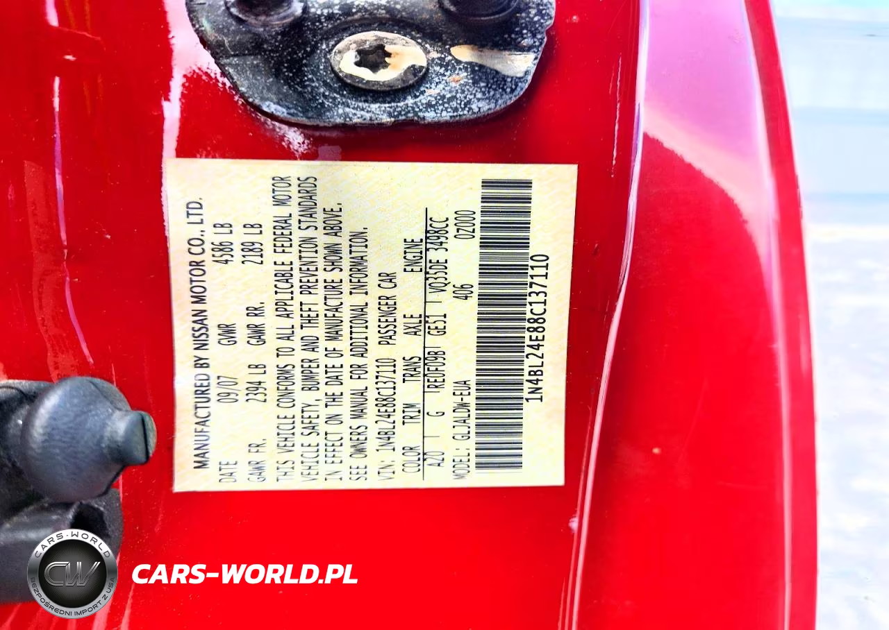 2008 Nissan Altima 3.5Se VIN:1N4BL24E88C137110 - 12