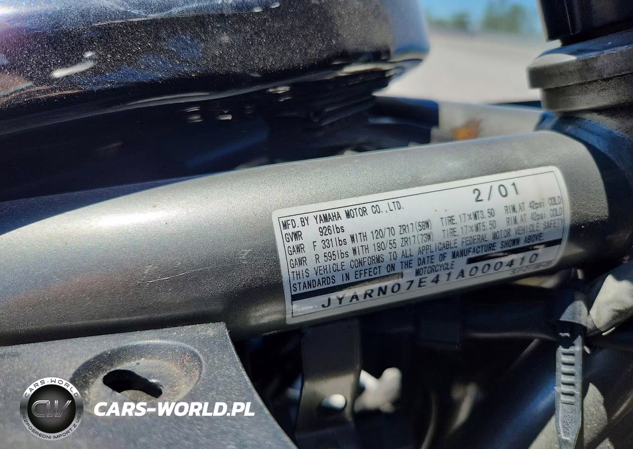 2001 Yamaha Fzs10 VIN:JYARN07E41A000410 - 9