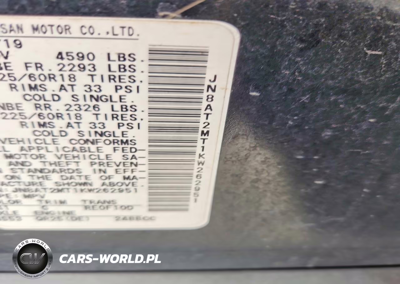 2019 Nissan Rogue Sv VIN:JN8AT2MT1KW262951 - 13