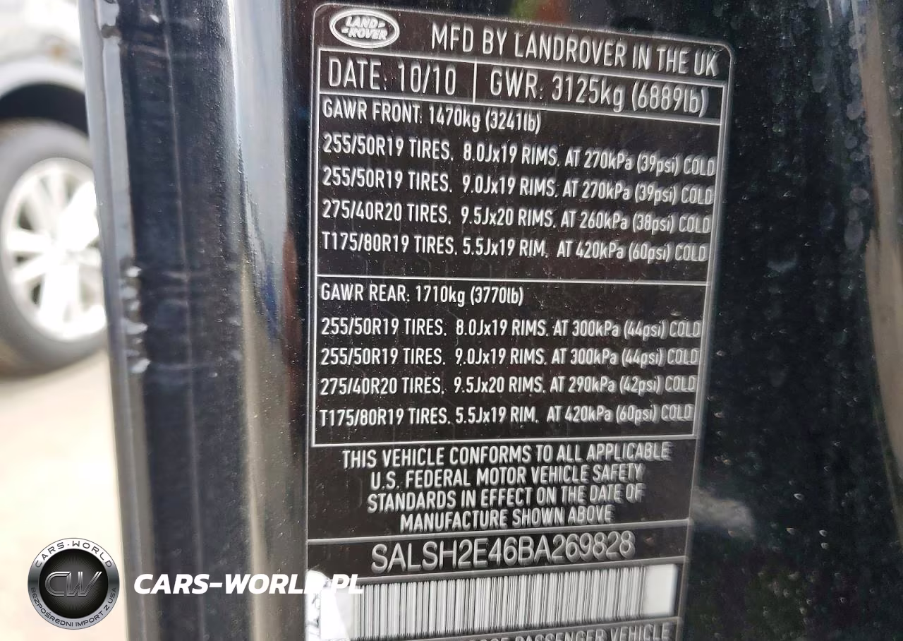 2012 Land Rover Rangerover VIN:SALSH2E46BA269828 - 13