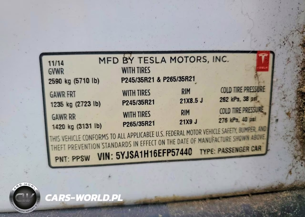 2014 Tesla Model S VIN:5YJSA1H16EFP57440 - 12