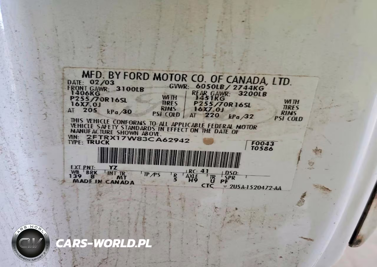 2003 Ford F150 VIN:2FTRX17W83CA62942 - 12