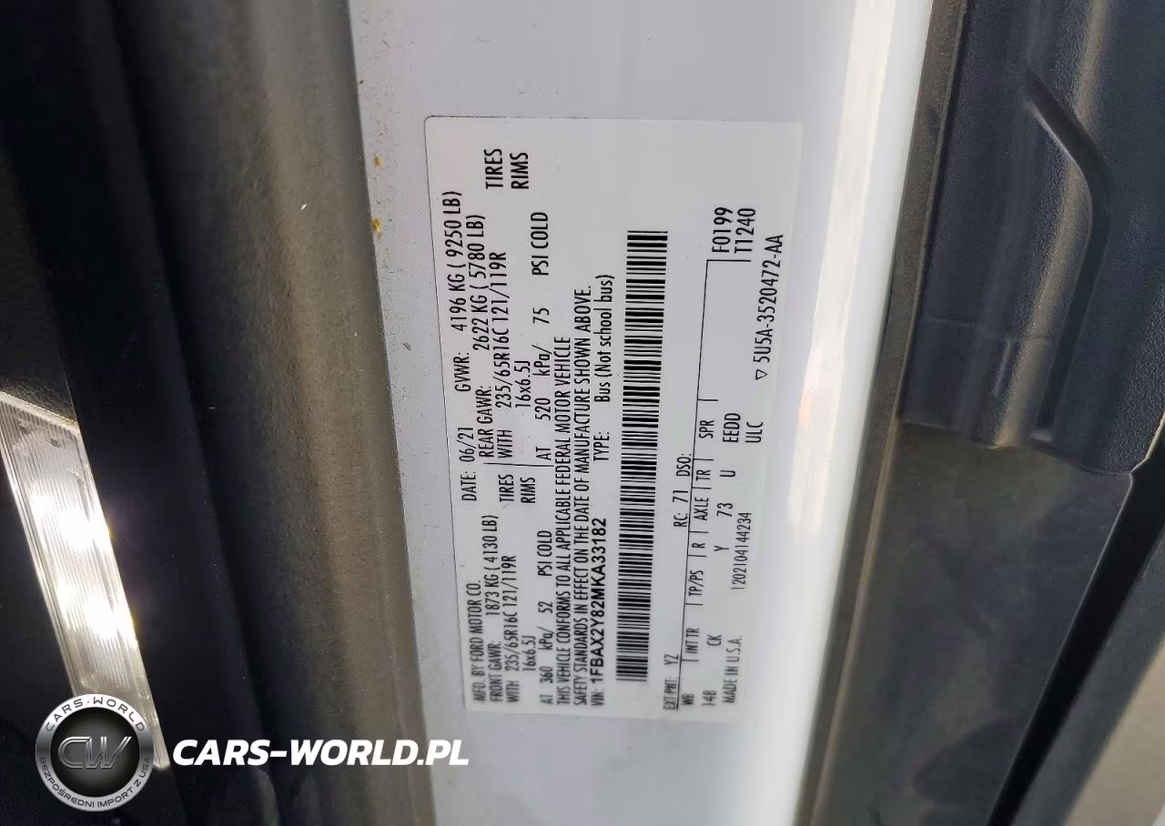 2021 Ford Transit T-350 VIN:1FBAX2Y82MKA33182 - 13