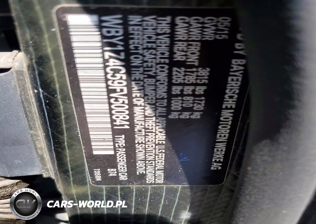 2015 BMW I3 Rex VIN:WBY1Z4C59FV500841 - 13
