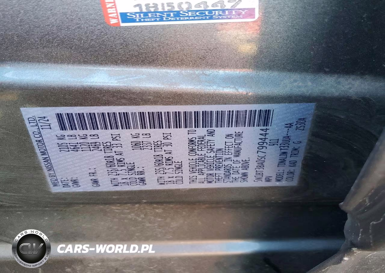 2025 Nissan Rogue Sv VIN:5N1BT3BA0SC799444 - 13