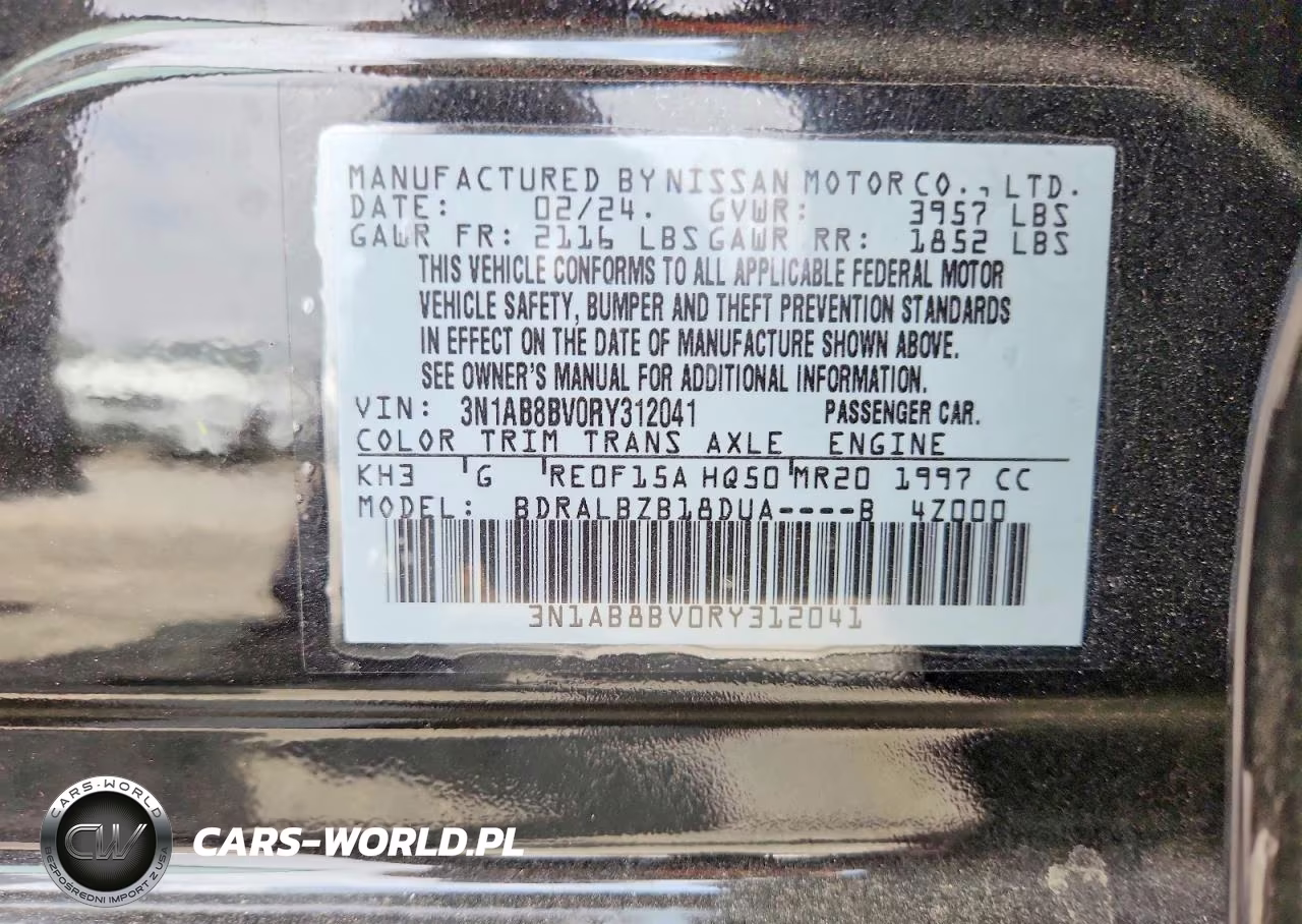 2024 Nissan Sentra S VIN:3N1AB8BV0RY312041 - 12