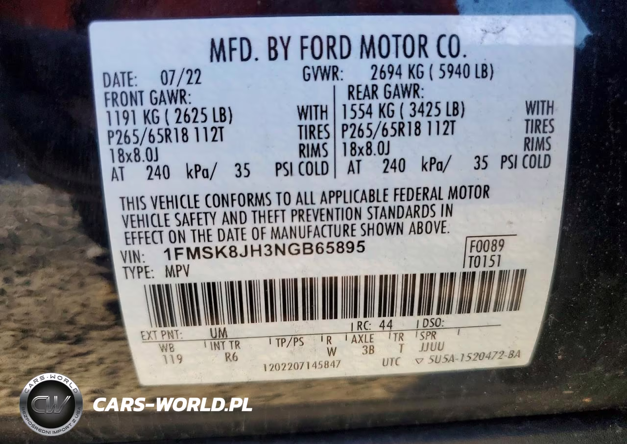 2022 Ford Explorer Timberline VIN:1FMSK8JH3NGB65895 - 14