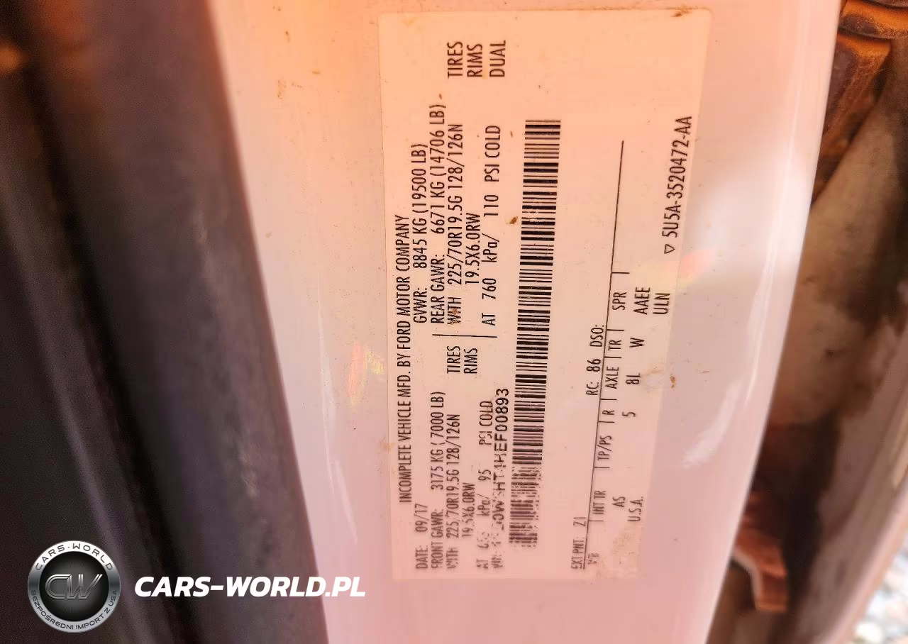 2017 Ford F550 Super Duty VIN:1FD0W5HT4HEF00893 - 12