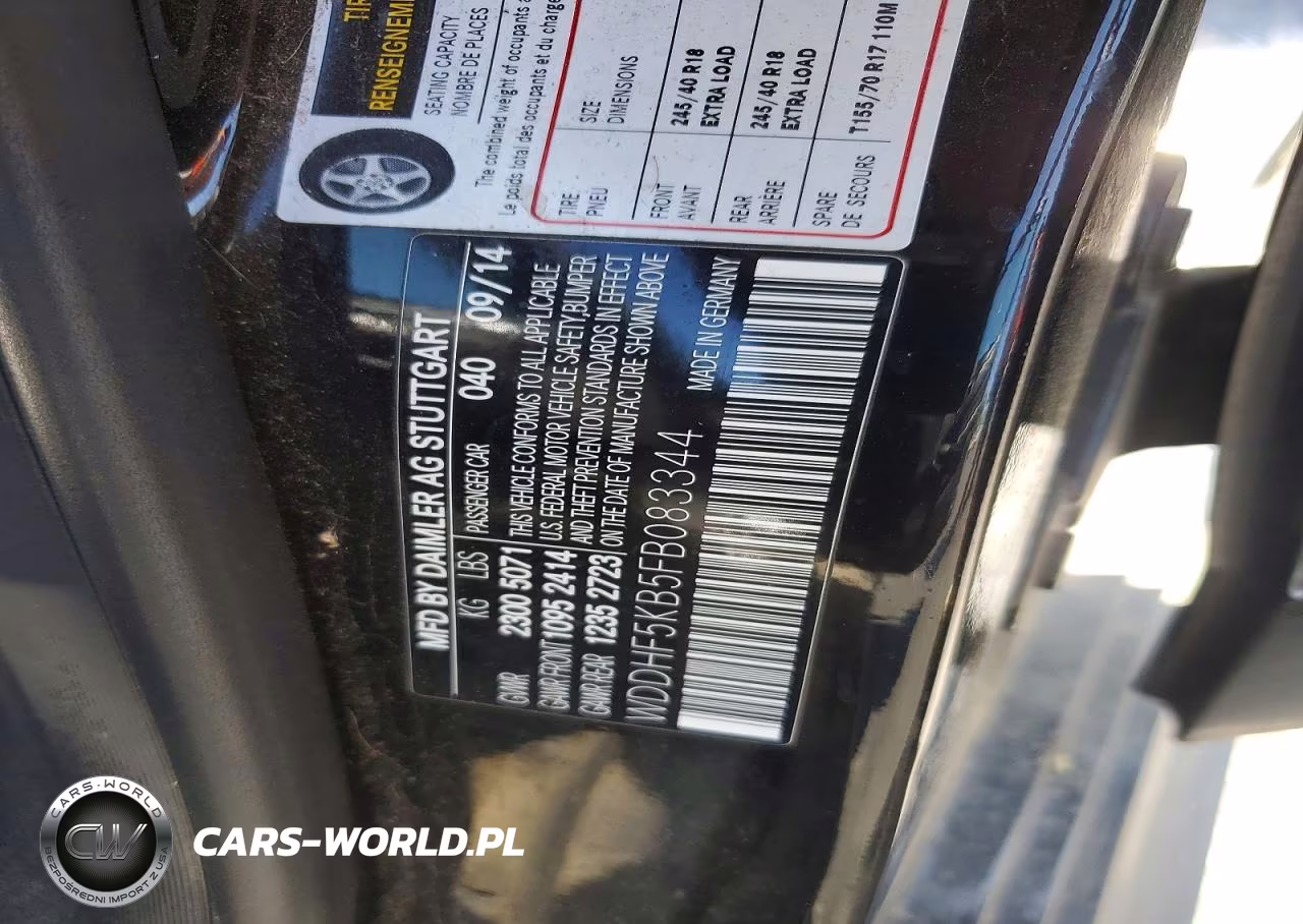 2015 MERCEDES-BENZ E 350 VIN:WDDHF5KB5FB083344 - 12