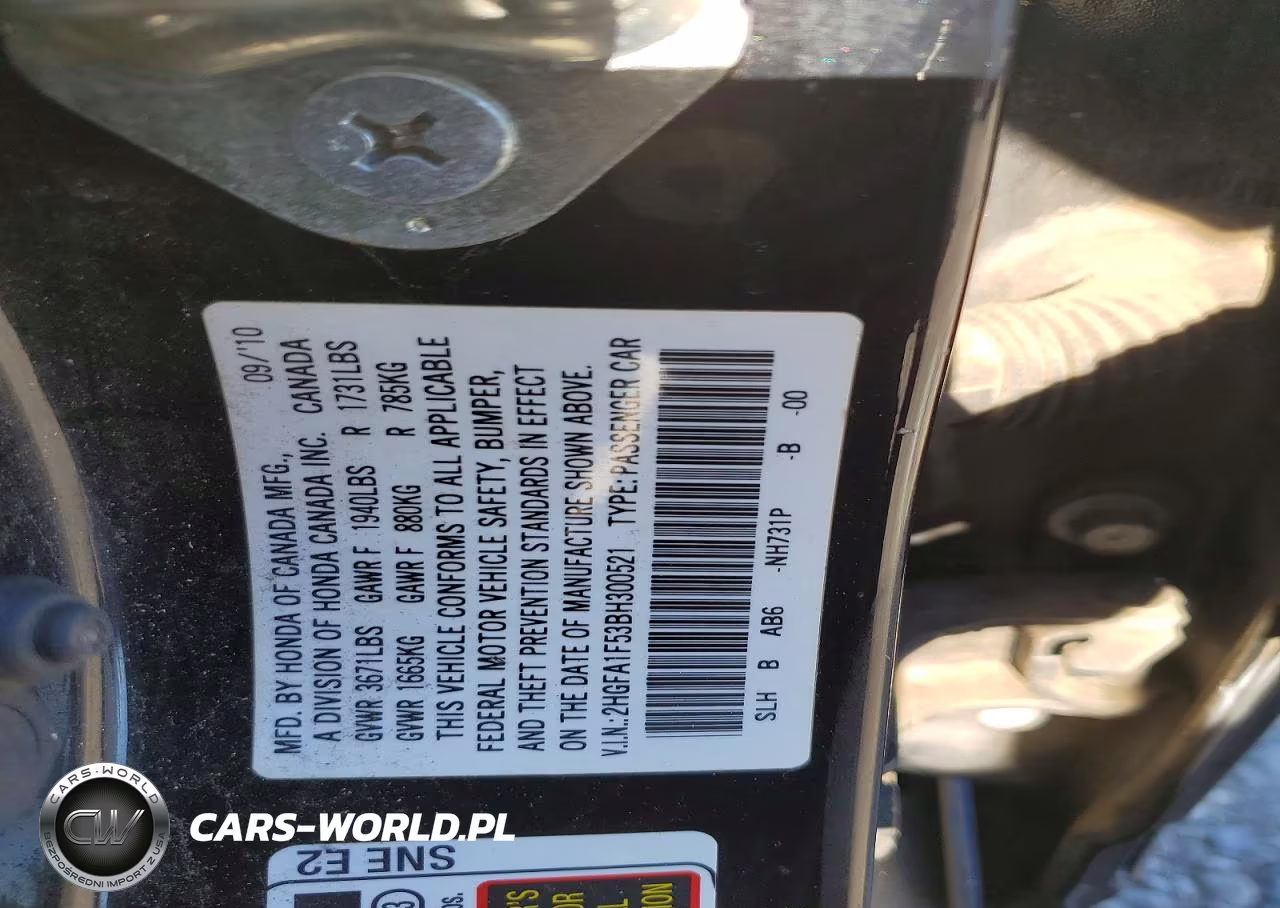 2011 Honda Civic Lx VIN:2HGFA1F53BH300521 - 12