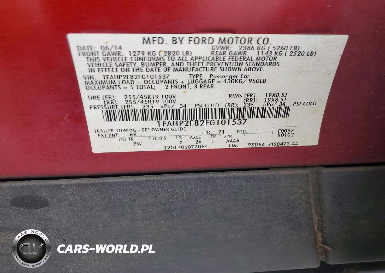 2015 Ford Taurus Limited VIN:1FAHP2F82FG101537 - 12