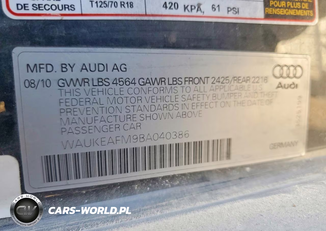 2011 Audi A3 Premium Plus VIN:WAUKEAFM9BA040386 - 13