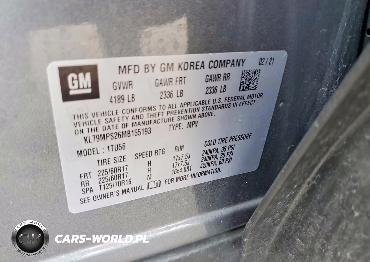 2021 Chevrolet Trailblazer Lt VIN:KL79MPS26MB155193 - 14