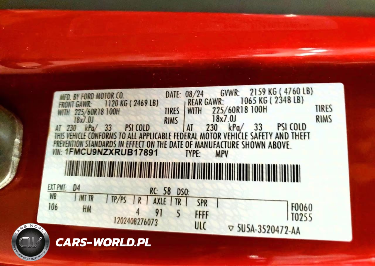 2024 Ford Escape St Line Select VIN:1FMCU9NZXRUB17891 - 13