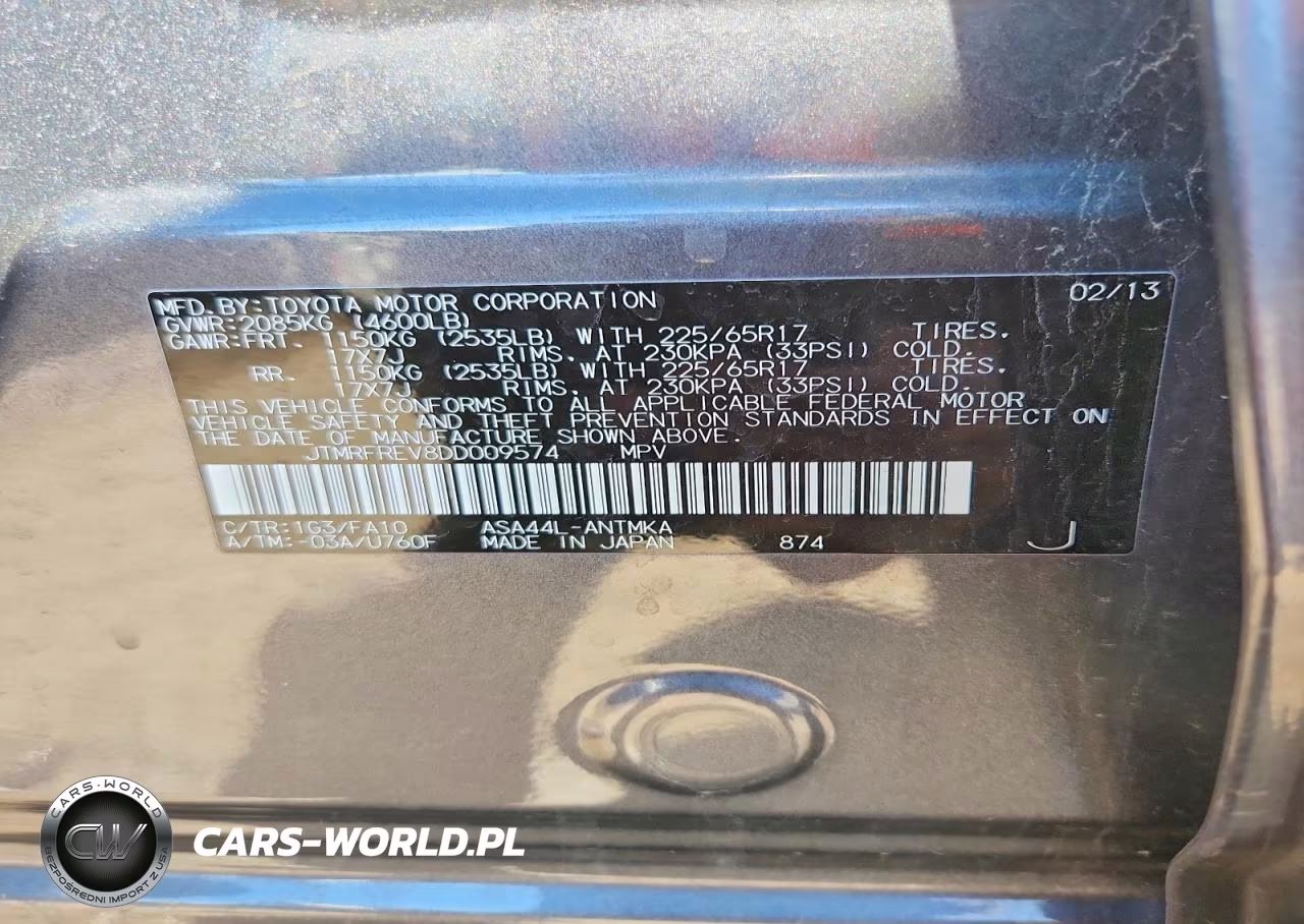 2013 Toyota Rav4 Xle VIN:JTMRFREV8DD009574 - 13